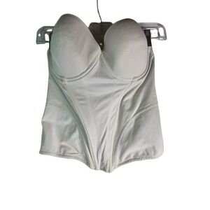 Felina Intimates size 36C Style 8276 light beige longline bustier bra